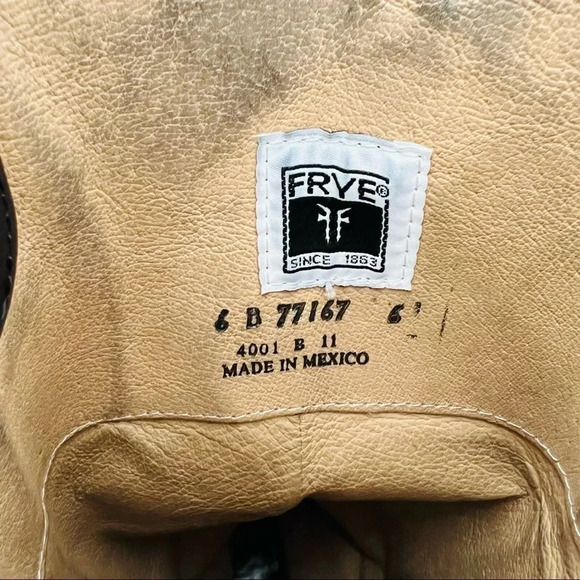 Frye Riding Boots Black Leather Sz 6 - Picture 7 of 12